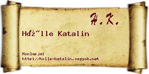 Hölle Katalin névjegykártya