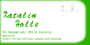 katalin holle business card
