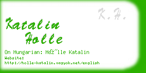 katalin holle business card